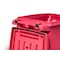 Toter 64 Gal. Red Hazardous Waste Trash Can with Wheels and Lid Lock RMN64 - alternate 5